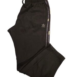 Adidas Men's Black Joggers with Stripe Detail